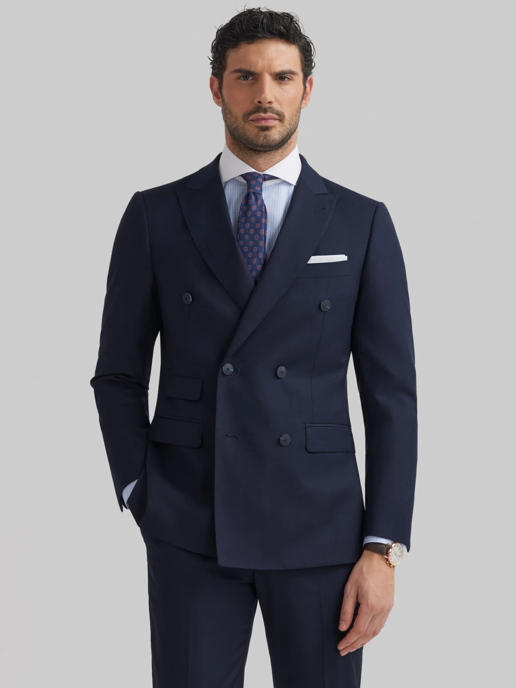 Outlet AMERICANA TWILL CRUZADO Hombre Trajes | Trajes