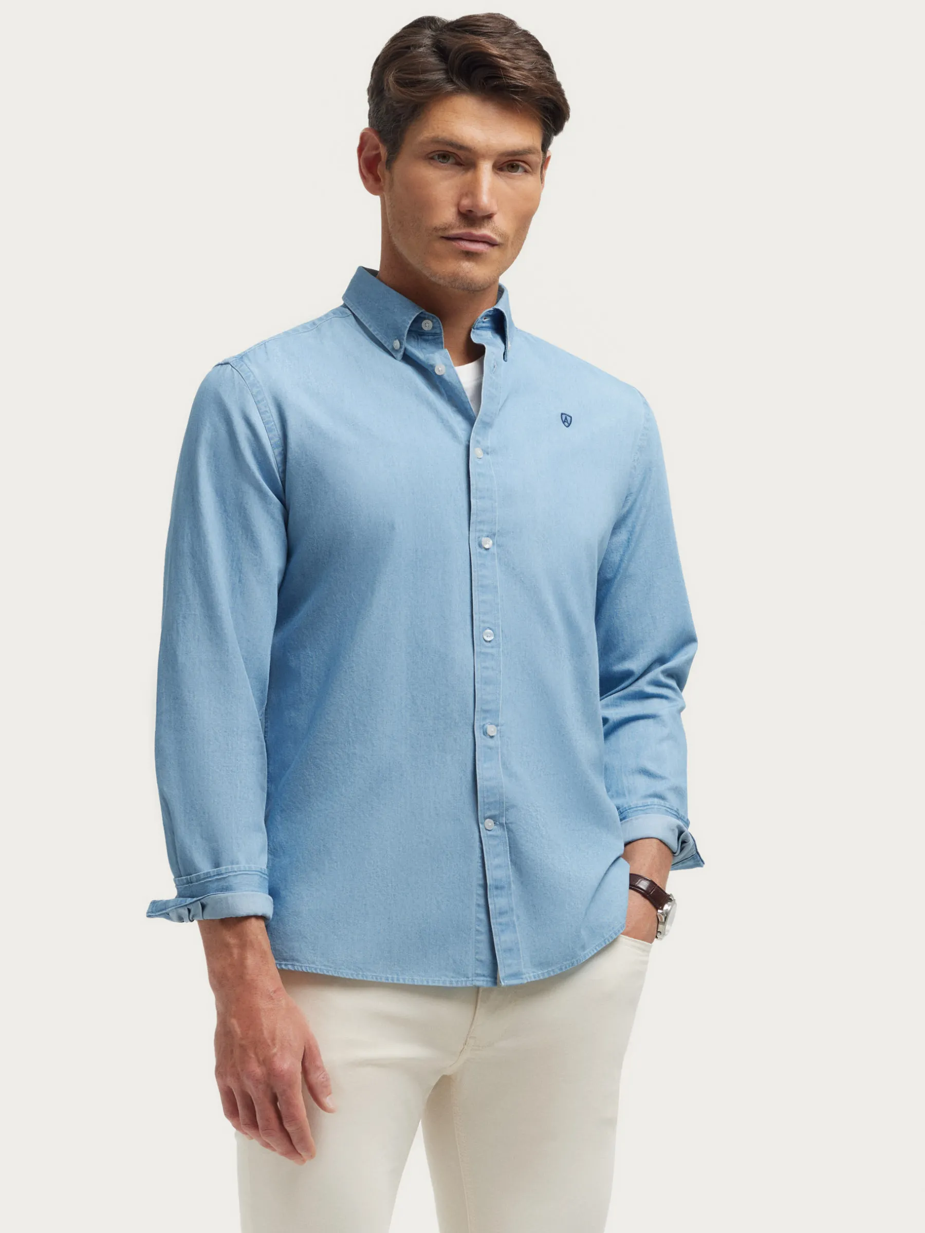 Clearance CAMISA DENIM B.DOWN Hombre Casual