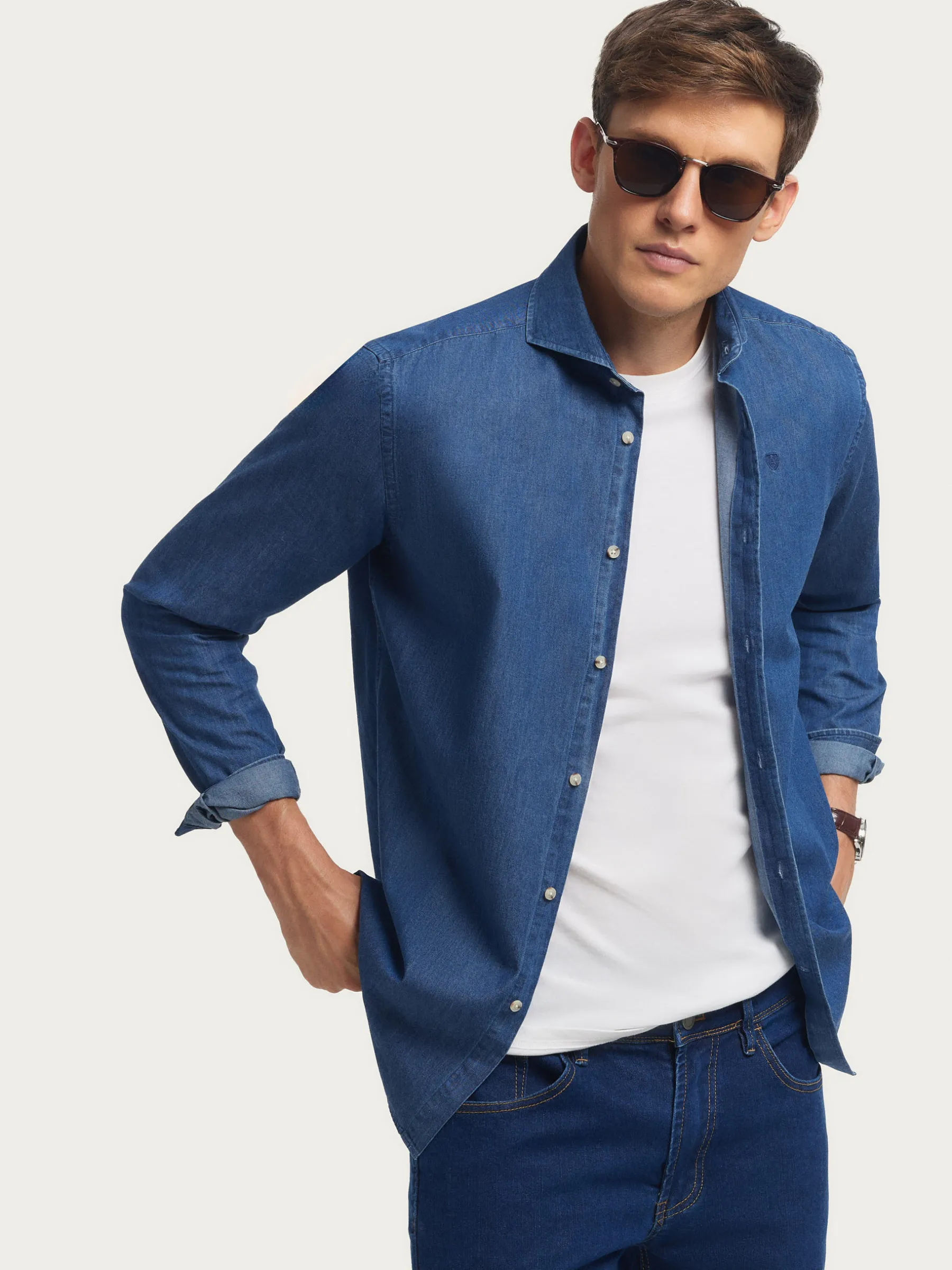 Outlet CAMISA DENIM JACK Hombre Casual