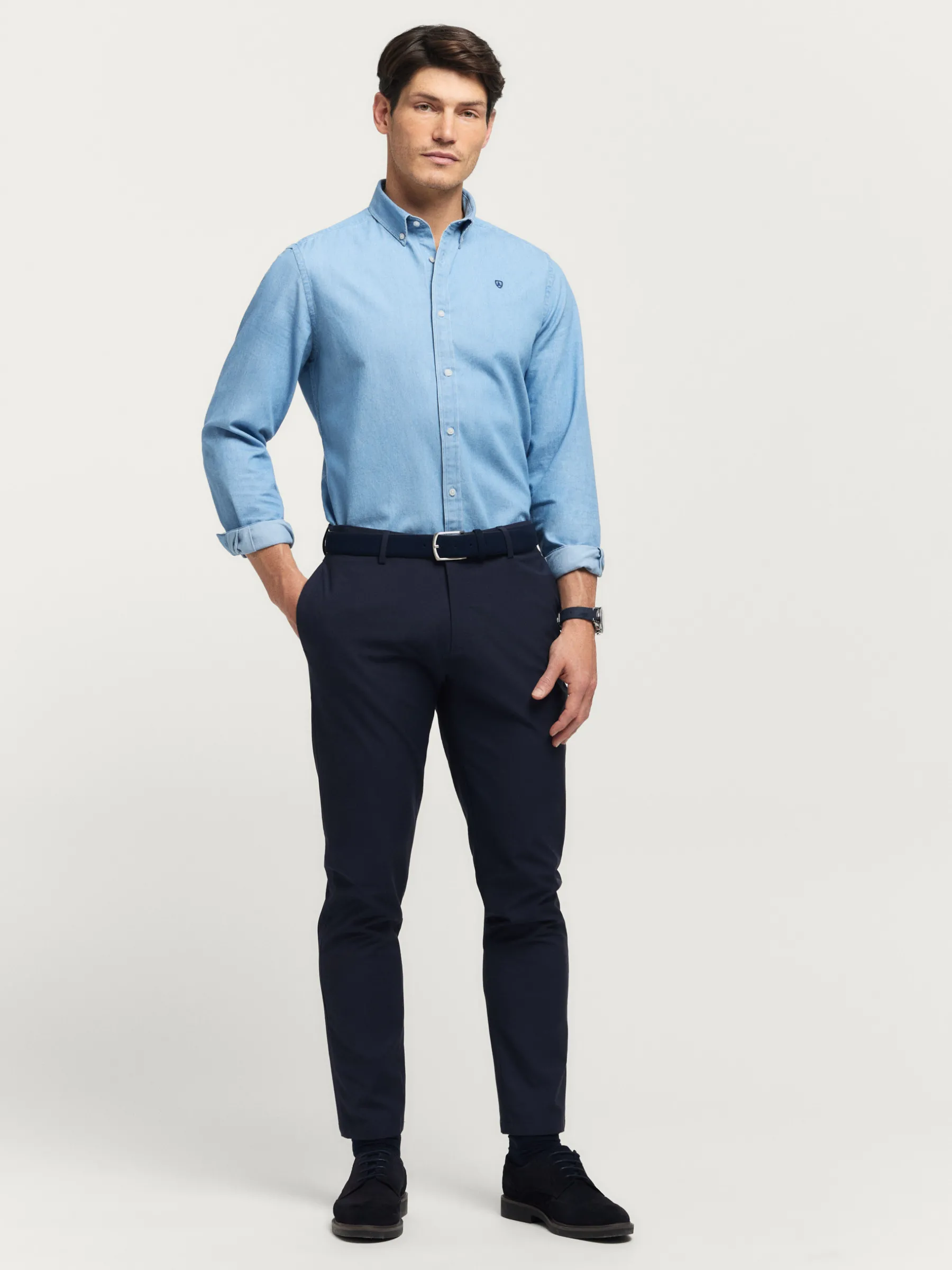 Shop CAMISA DENIM SLUB Hombre Casual