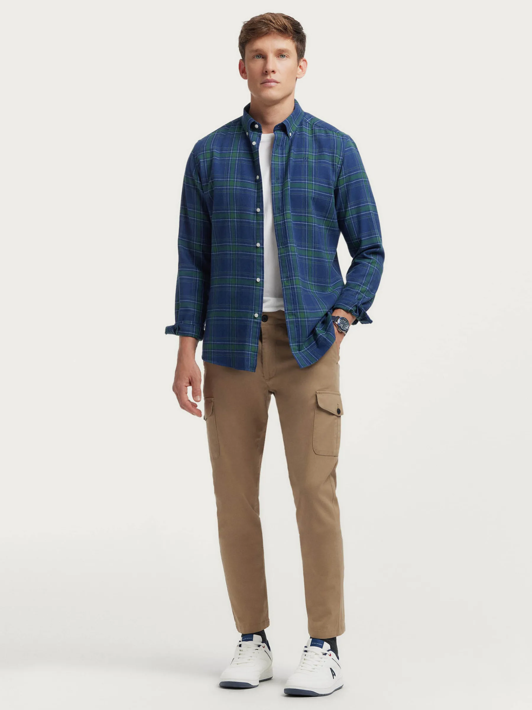 Cheap CAMISA FLANNEL TARTAN Hombre Franela