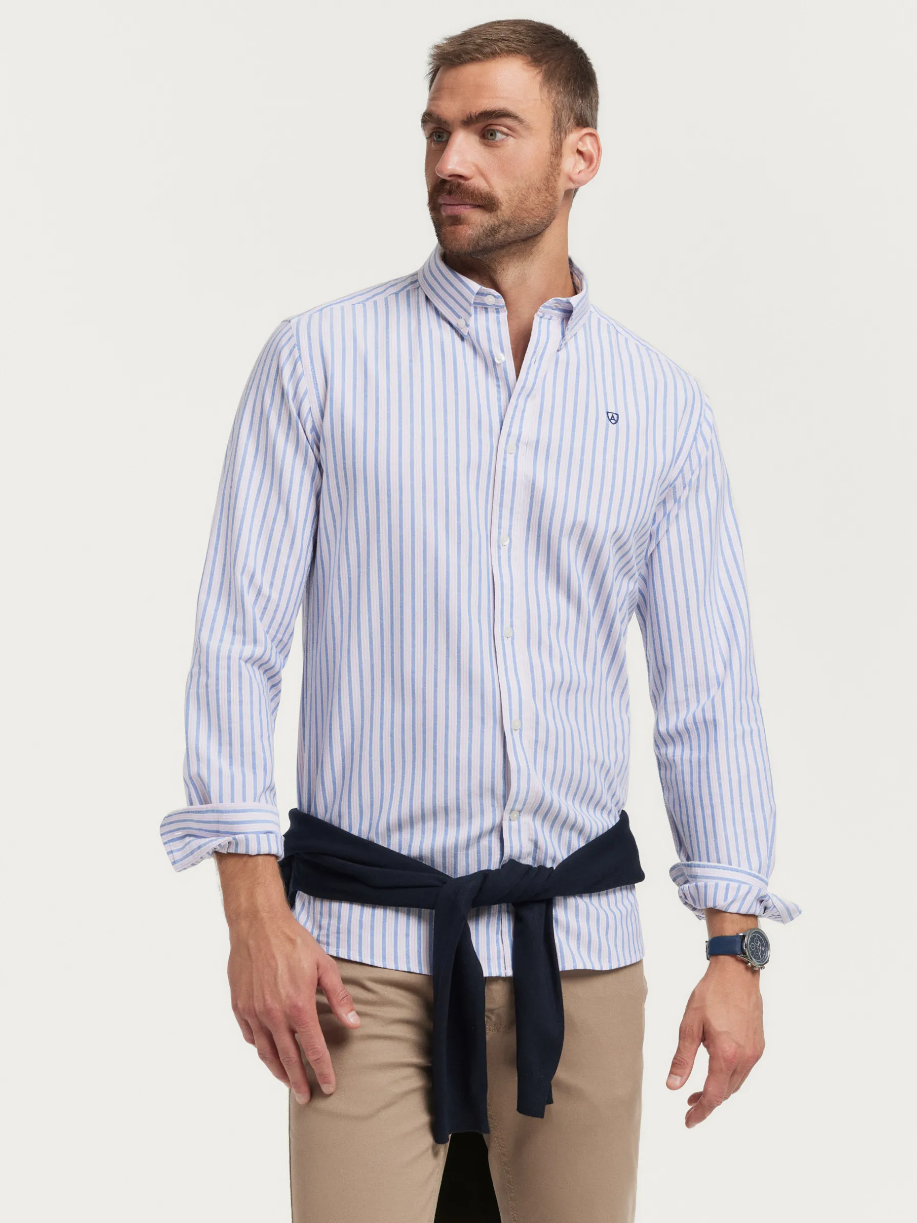 Sale CAMISA OXFORD FANCY STR Hombre Oxford