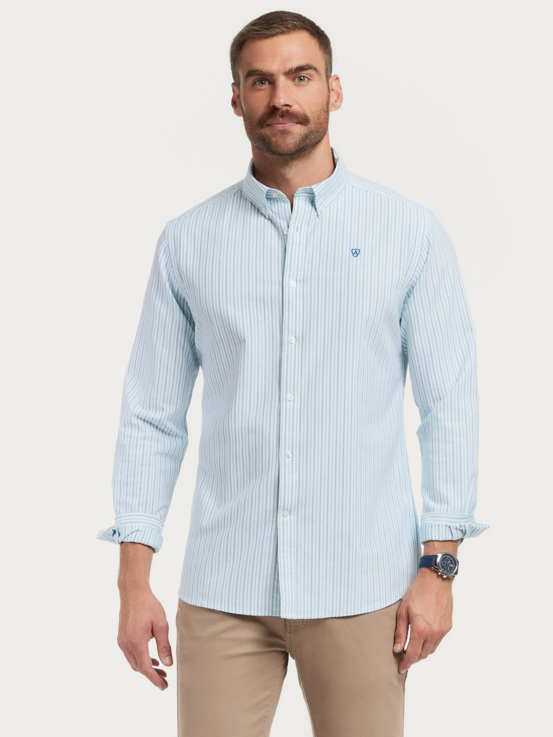 Sale CAMISA OXFORD FANCY STR Hombre Oxford