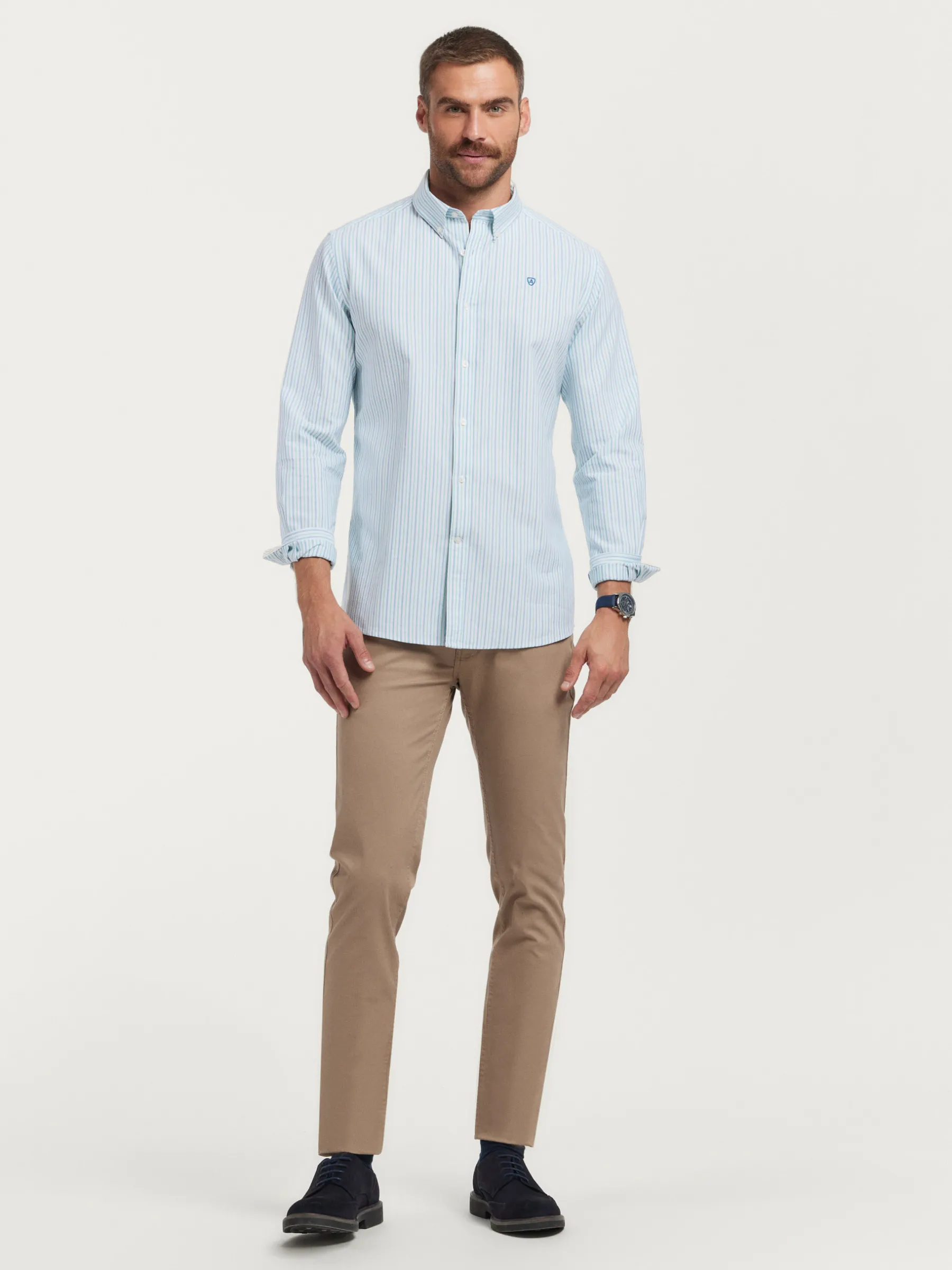 Sale CAMISA OXFORD FANCY STR Hombre Oxford