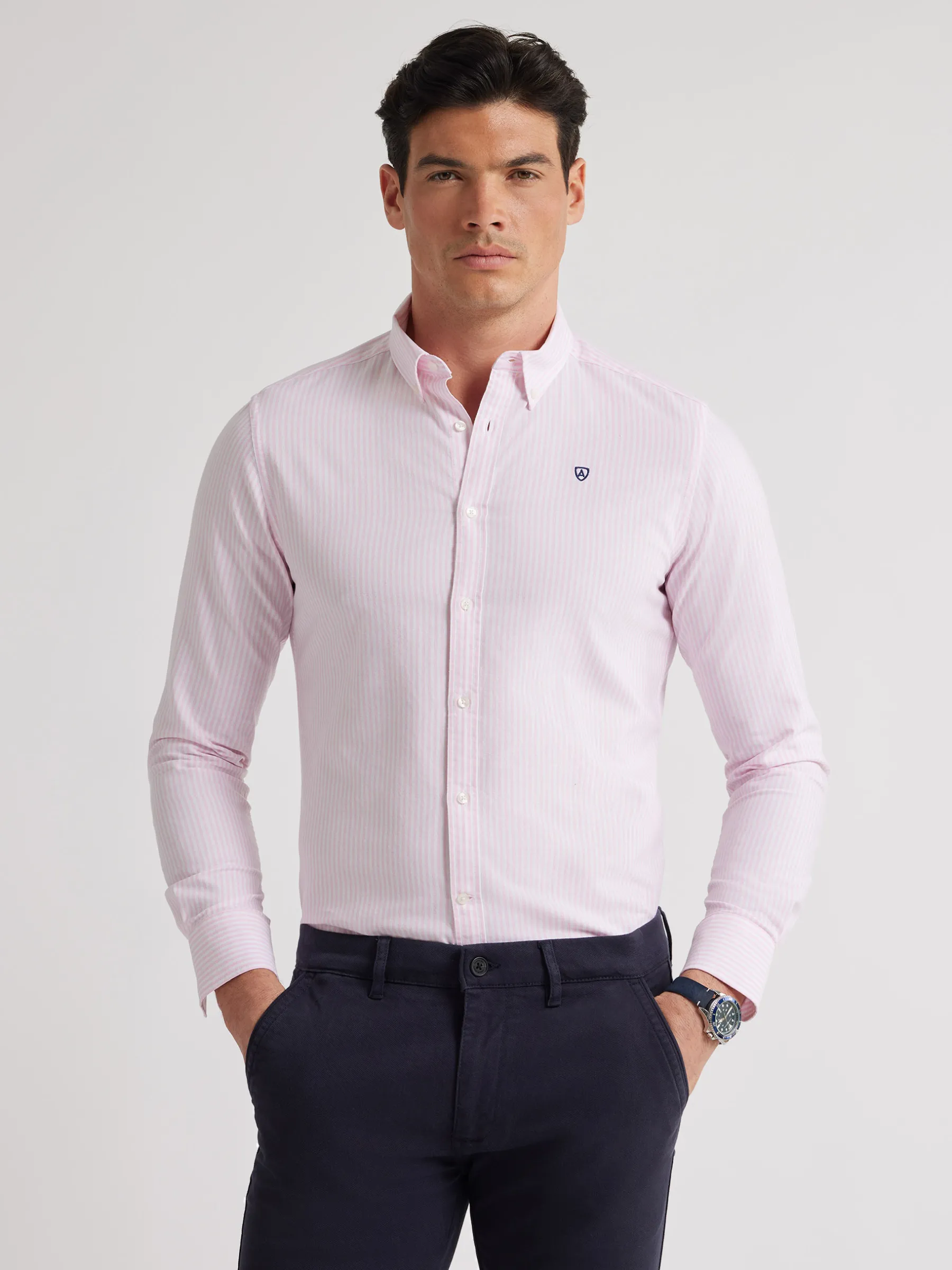 Cheap CAMISA OXFORD RAYAS BASIC Hombre Oxford