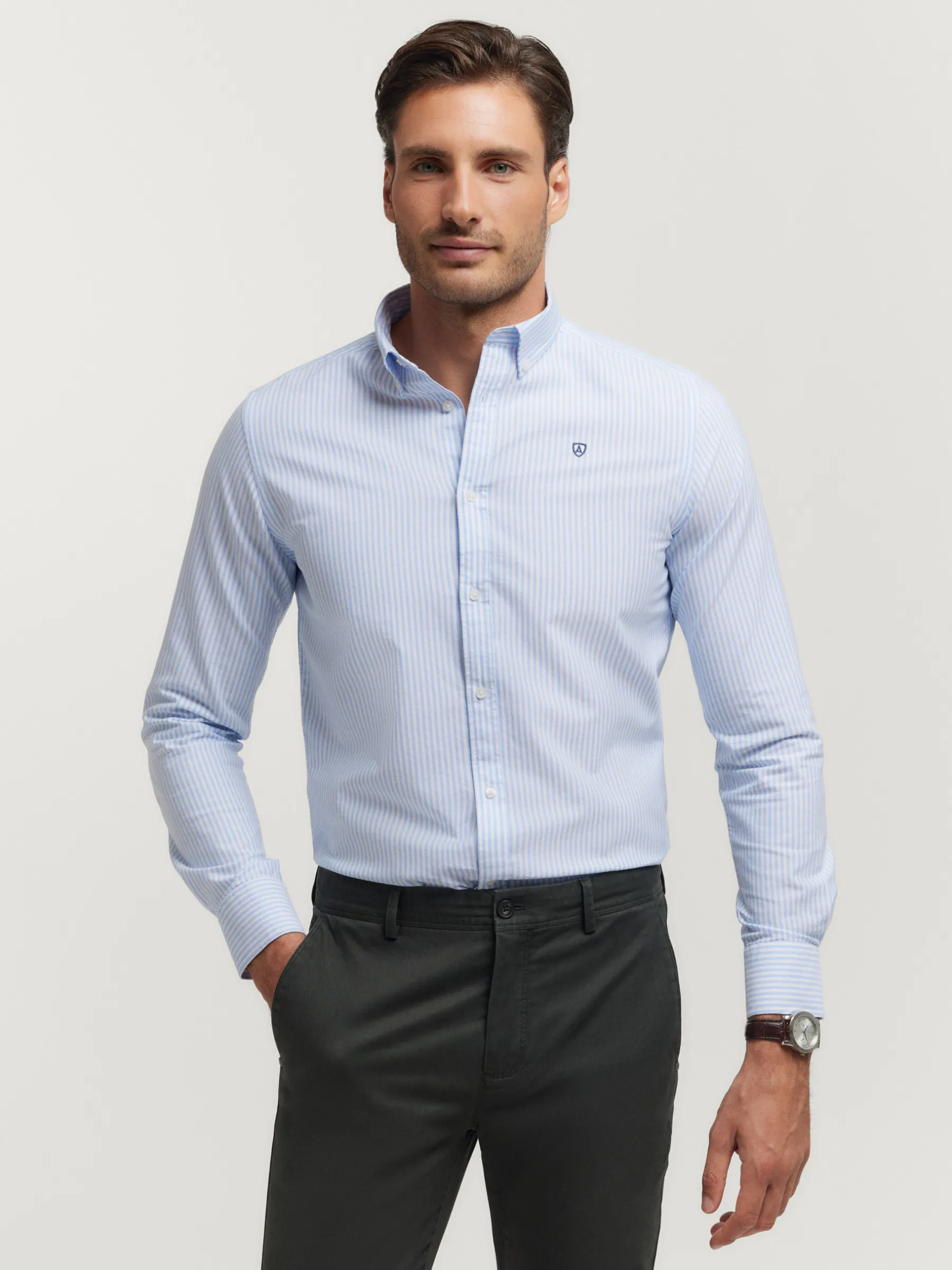 Clearance CAMISA OXFORD RAYAS Hombre Oxford