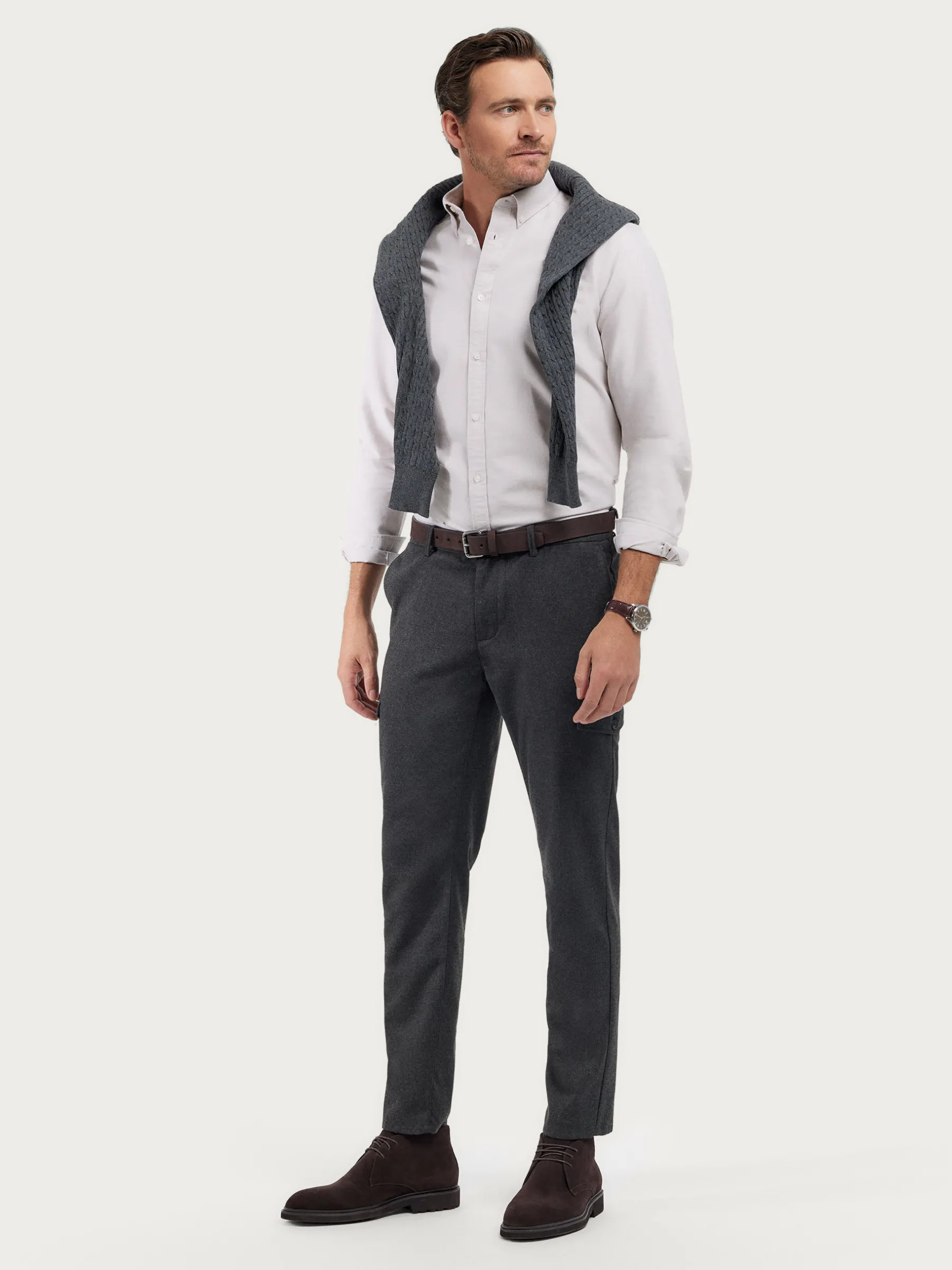 New CAMISA OXFORD SOLID Hombre Oxford