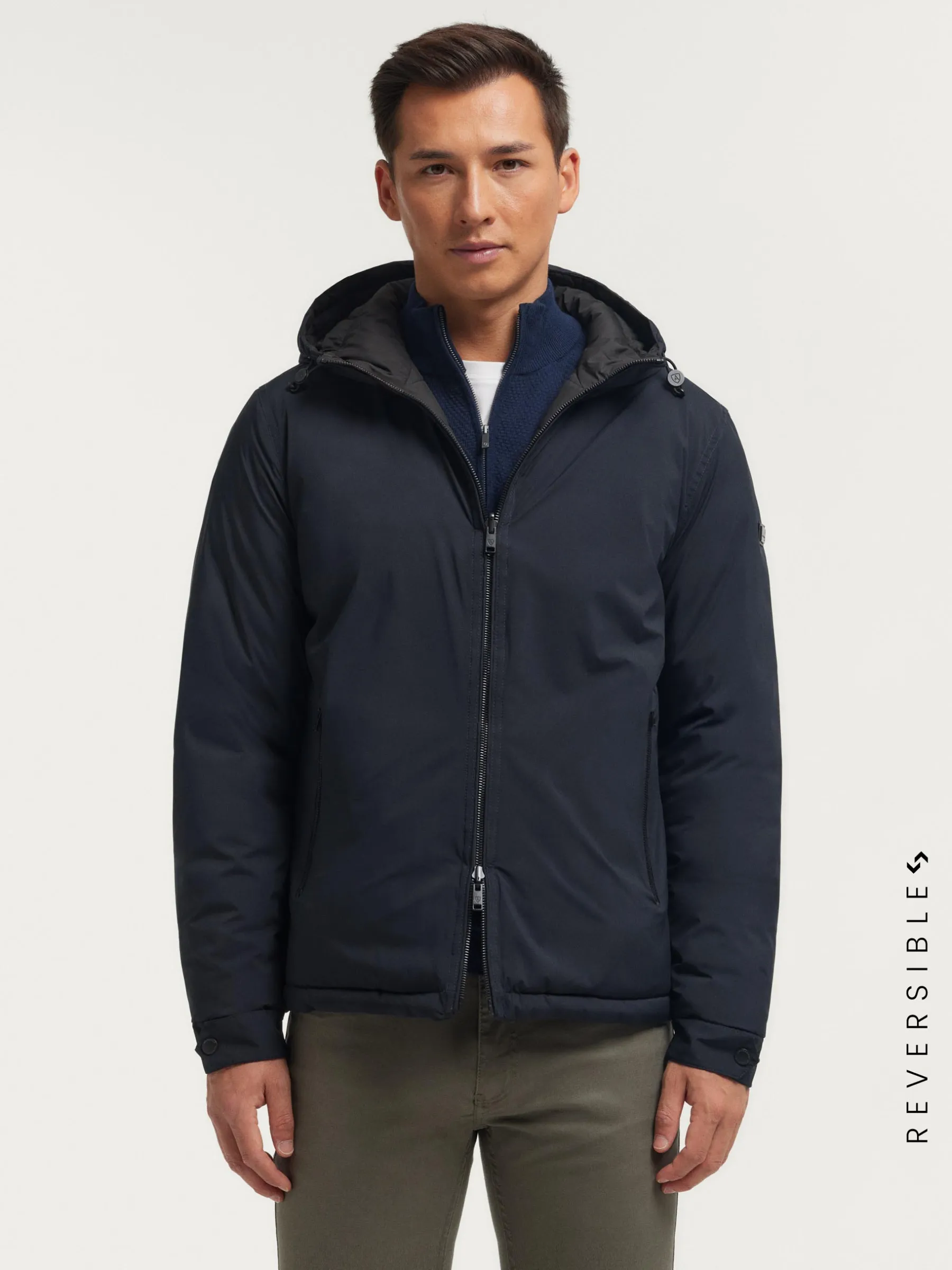 Clearance CAZADORA RATCHED REVERSIBLE | MARRÓN Hombre Cazadoras Y Parkas