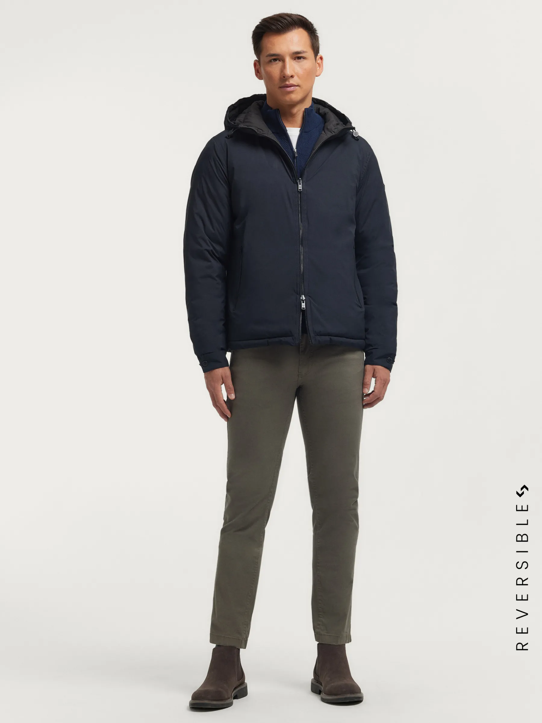 Clearance CAZADORA RATCHED REVERSIBLE | MARRÓN Hombre Cazadoras Y Parkas