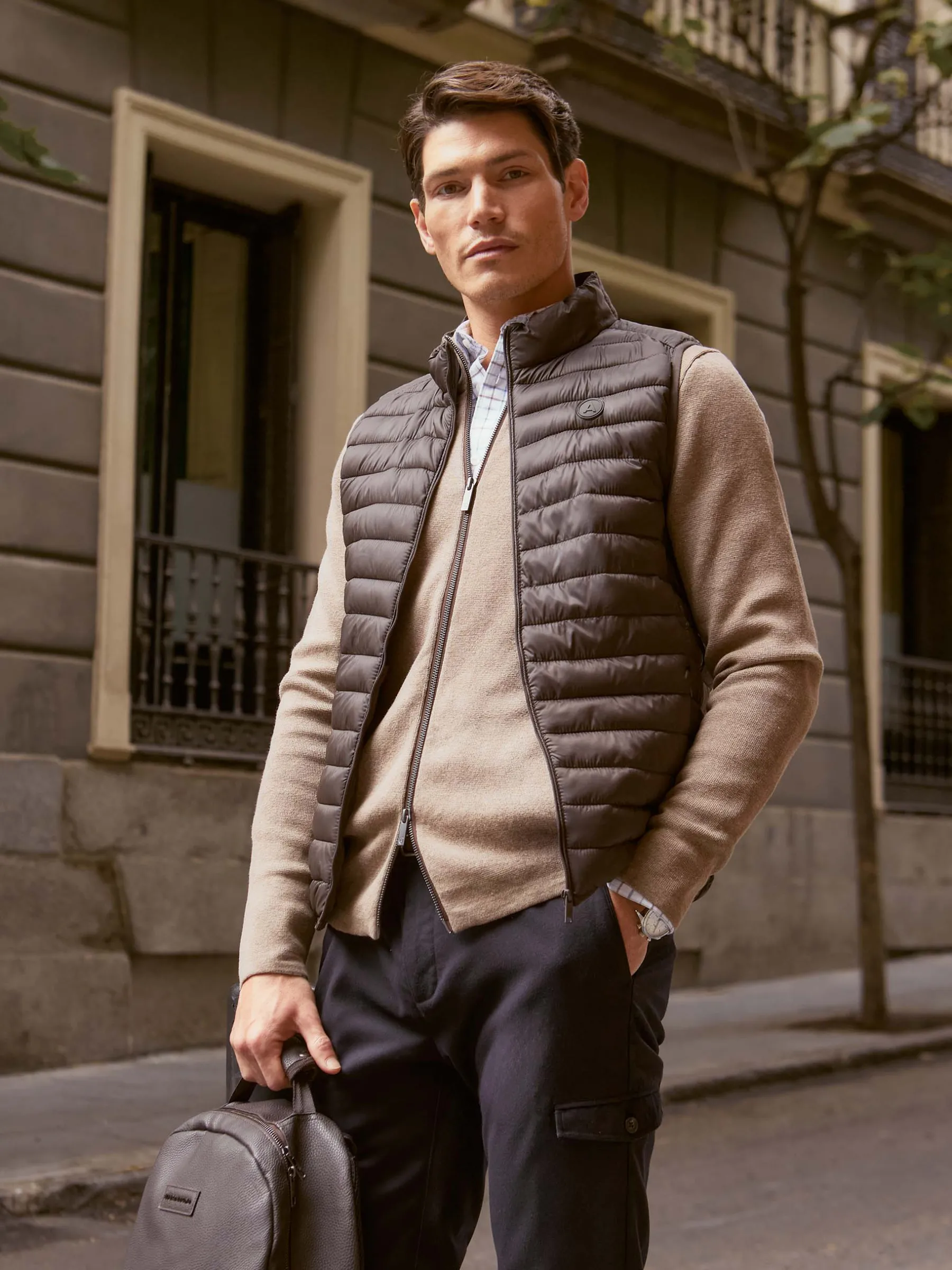 Shop CHALECO NIRO MARRÓN Hombre Chalecos