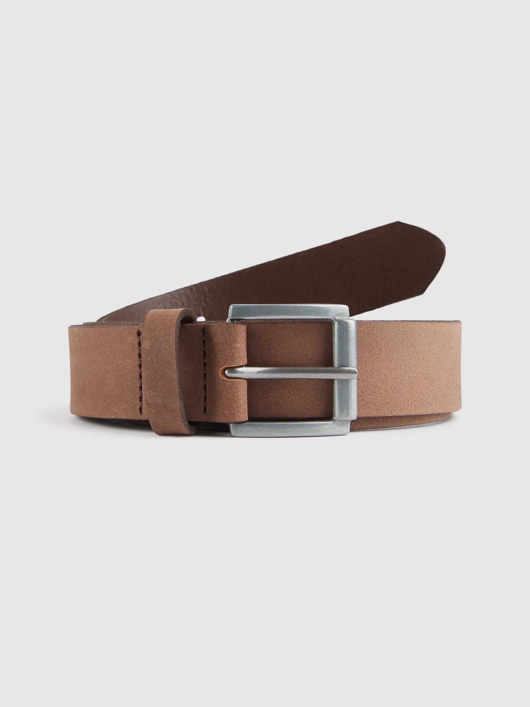 Shop CINTURON NOBUCK MARRÓN Hombre Cinturones