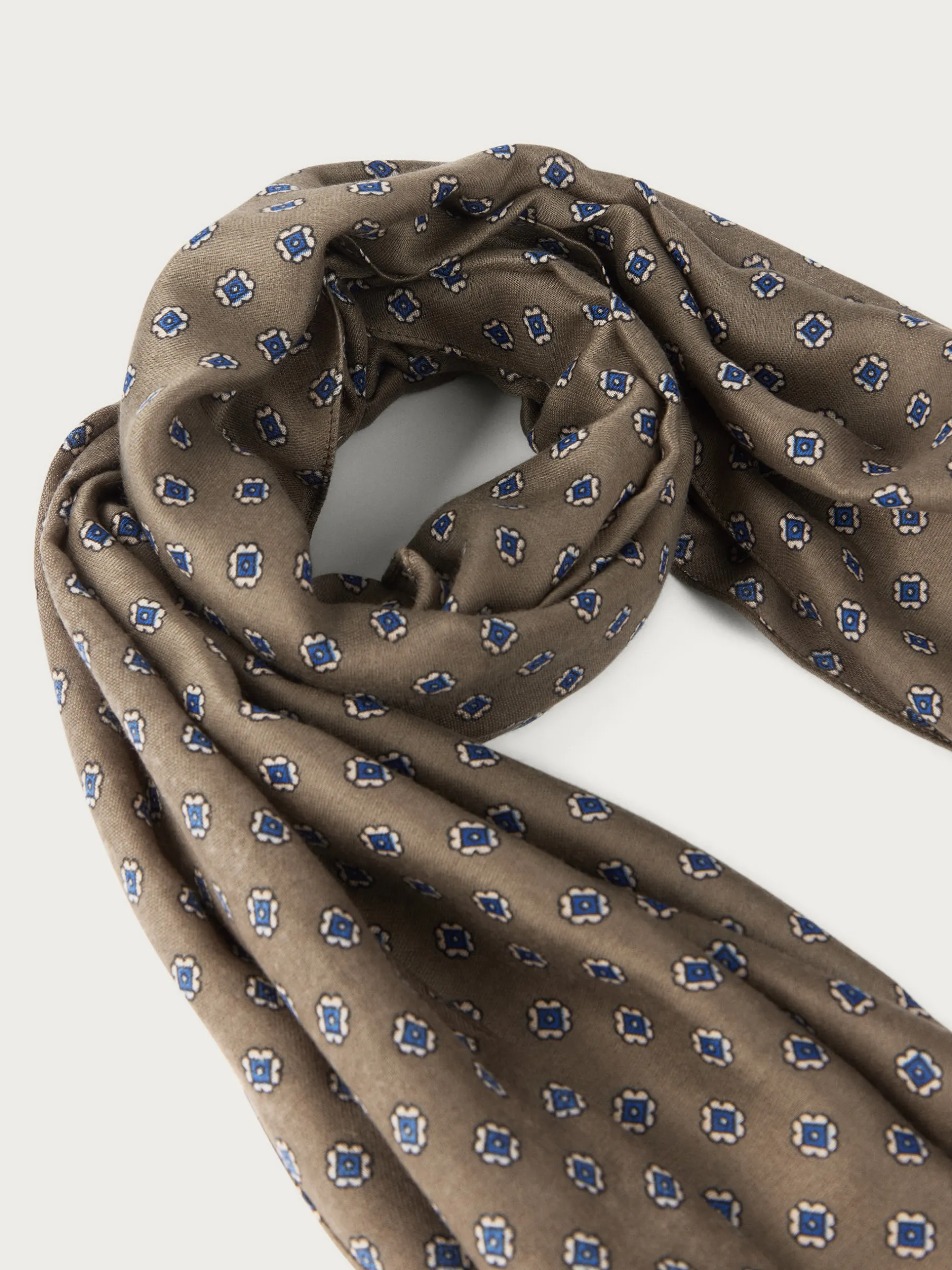 Flash Sale FOULARD PRINT MARRÓN Hombre Foulares