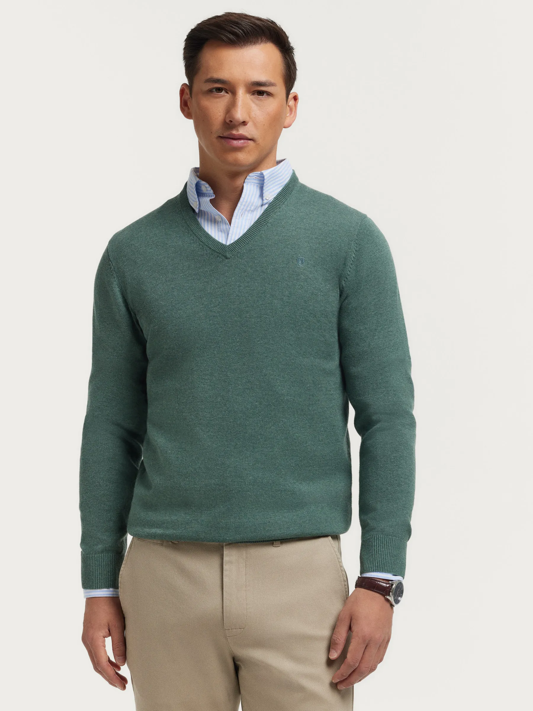 Flash Sale JERSEY V-NECK TRENDY Hombre Jerséis