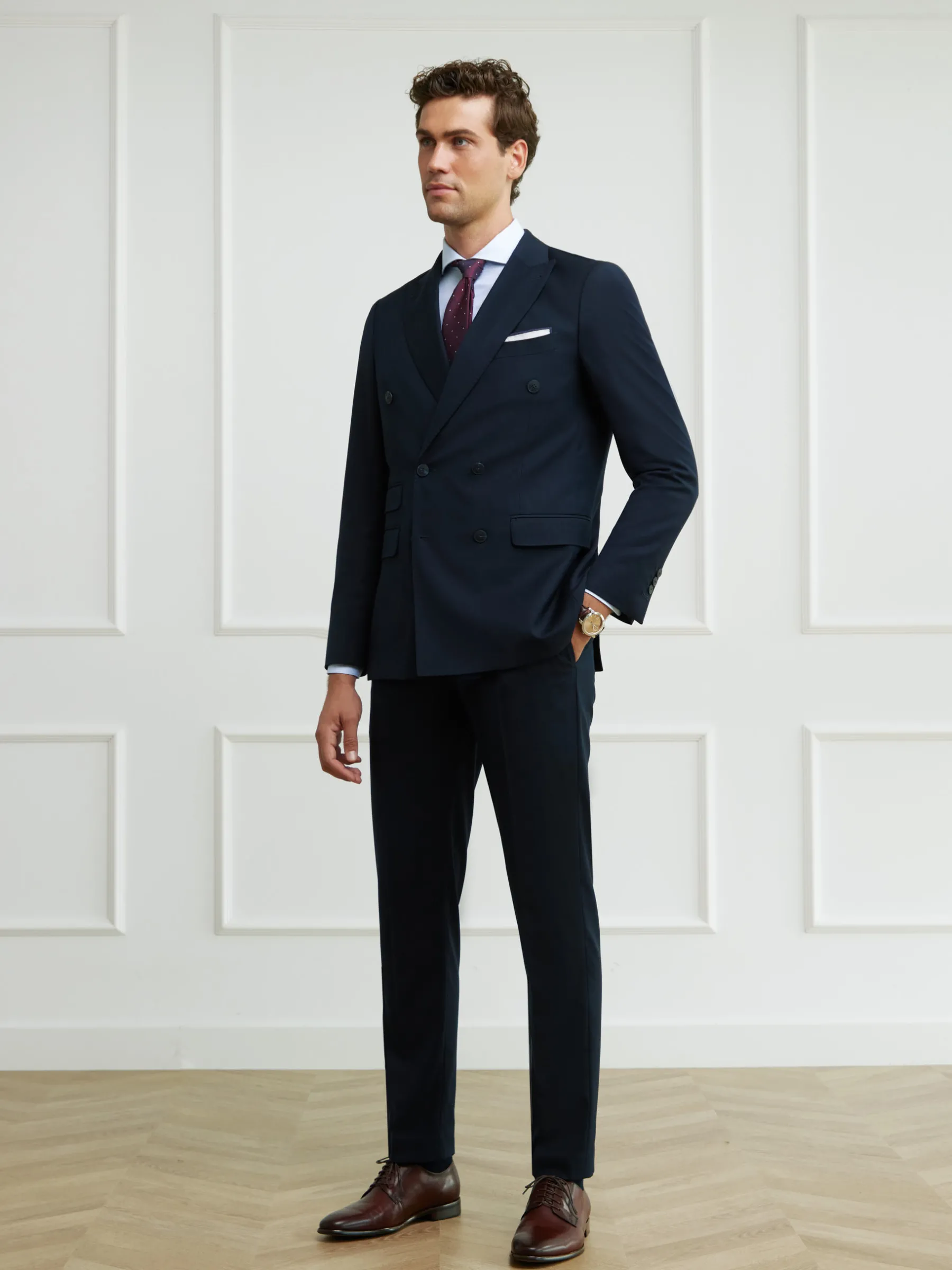 Flash Sale PANTALON TWILL CRUZADO Hombre Trajes | Trajes
