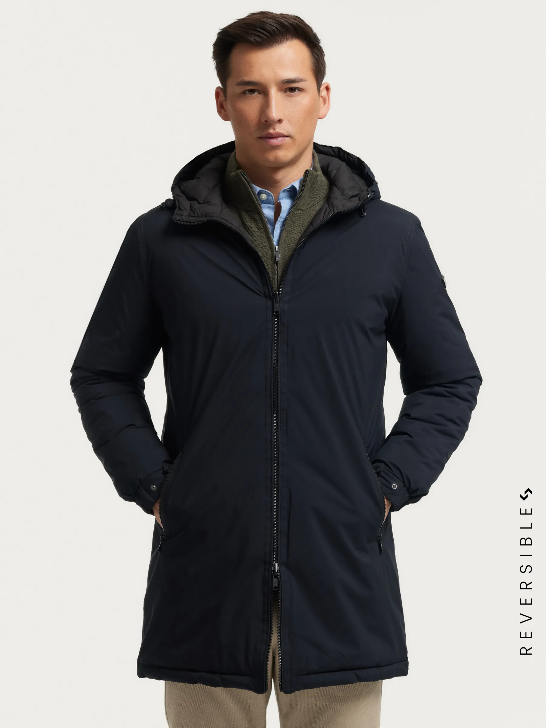 Outlet PARKA RATCHED REVERSIBLE | MARRÓN Hombre Cazadoras Y Parkas