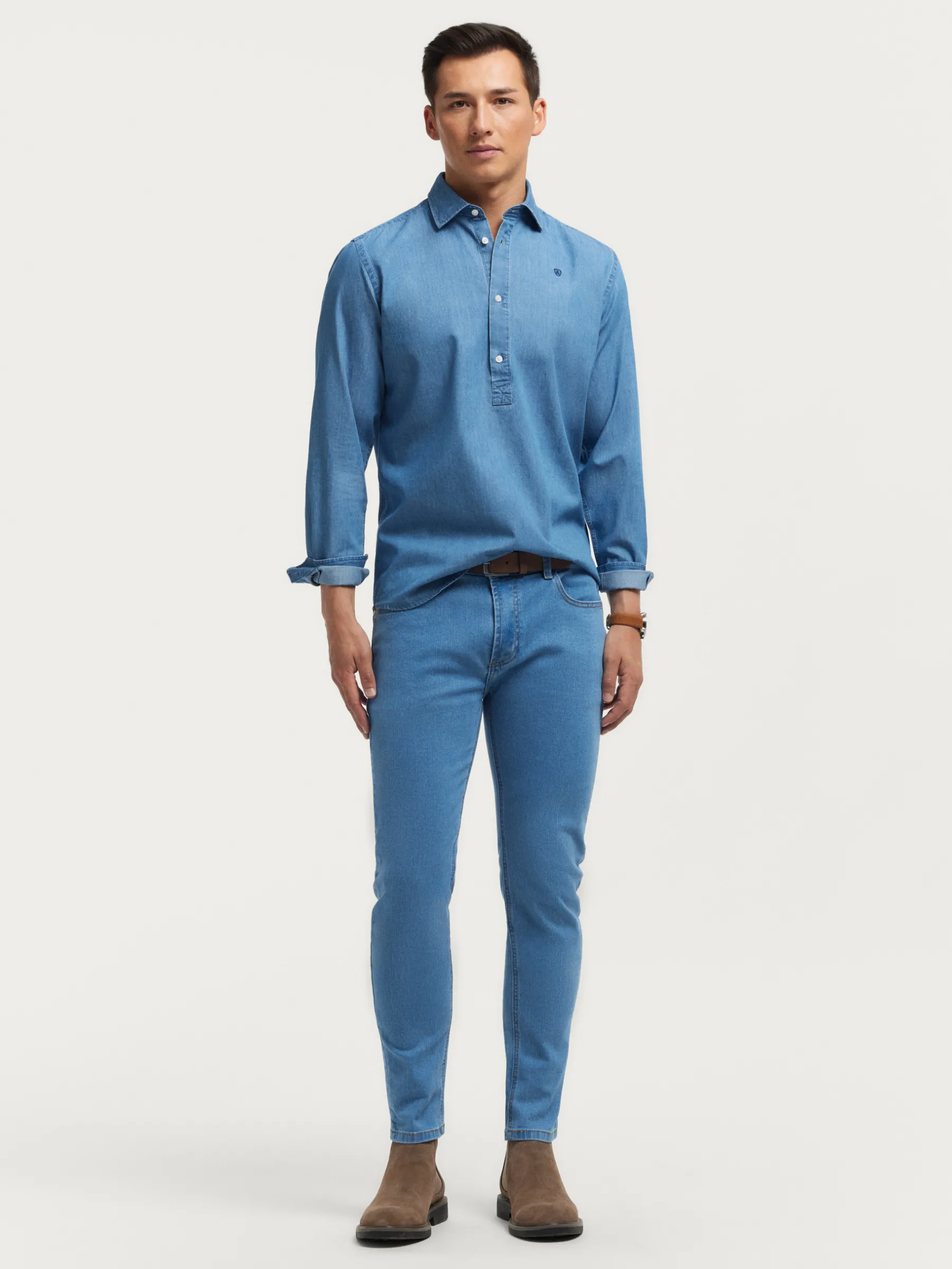 Shop POLERA DENIM Hombre Casual | Poleras